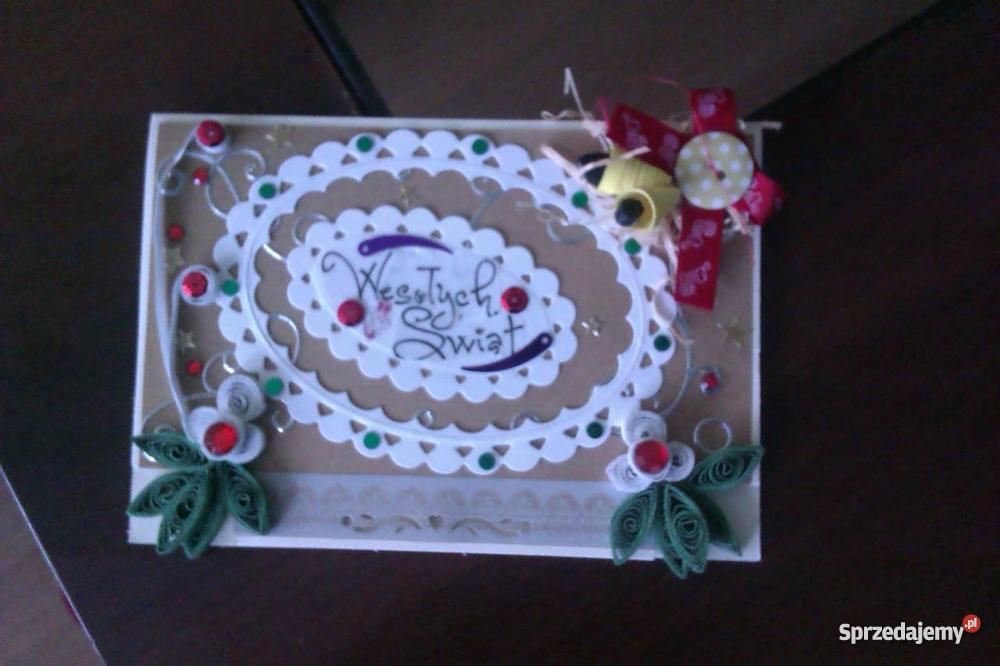 Kartki robione scrapbooking quilling chrzest świ Katowice