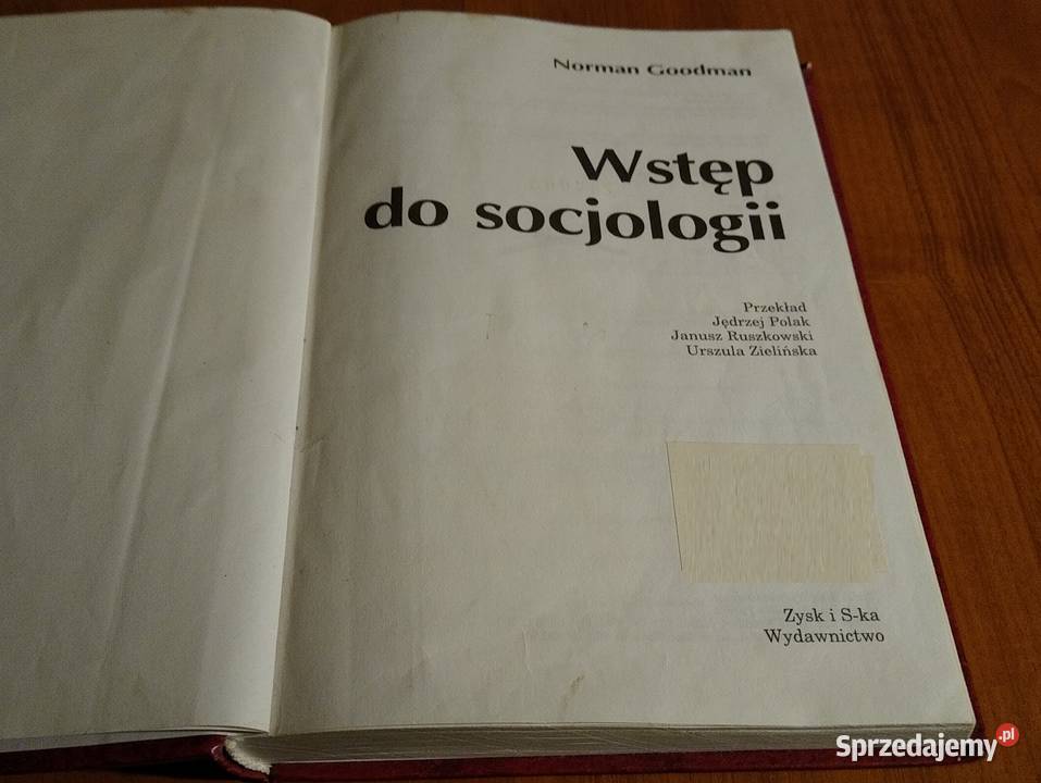 Wstęp do socjologii Norman Goodman pomorskie Gdańsk