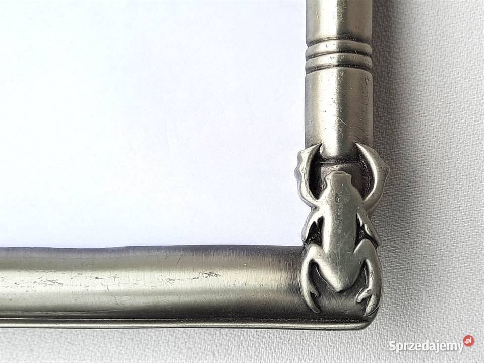 Stara cynowa ramka na zdjęcie Łódź