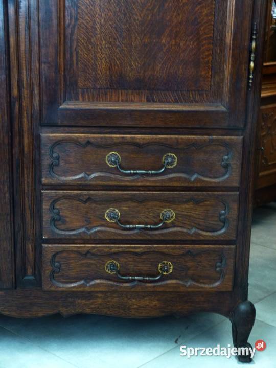 Dębowa ciemna szafa ludwikowskasklep Dąbrowa śląskie Dąbrowa Górnicza