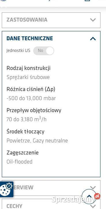 AERZEN sprężarka śrubowa STOPIEN SPREŻAJACY śląskie Widzów sprzedam