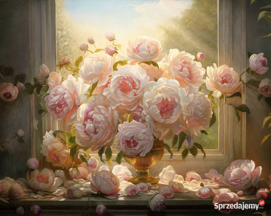 Obraz Olejny Peonie gorącego lata Zbigniew Łódź