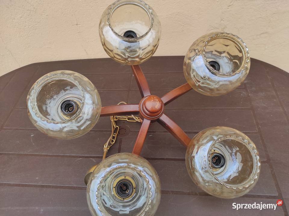 Lampa żyrandol stara prl Schodnia