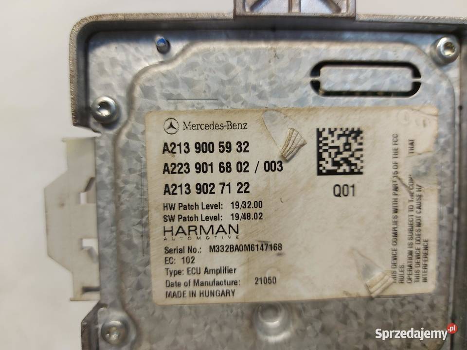 Mercedes EQV w447 Vklasa wzmacniacz moduł osobowe Komputery