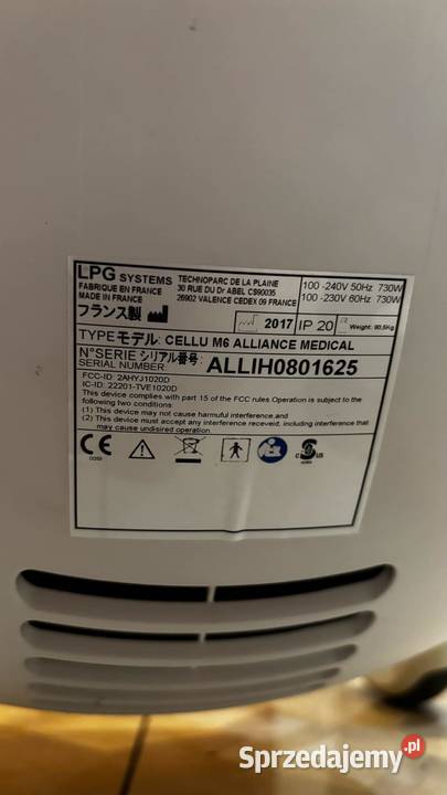 Endermologia Alliance Cellu M6 Marki LPG sprzedam
