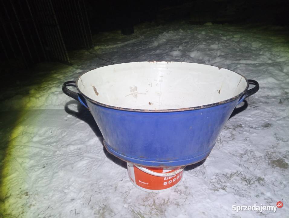 Wanienka emaliowana PRL niebieska niebieski Pojemniki na żywność kujawsko-pomorskie Chełmno
