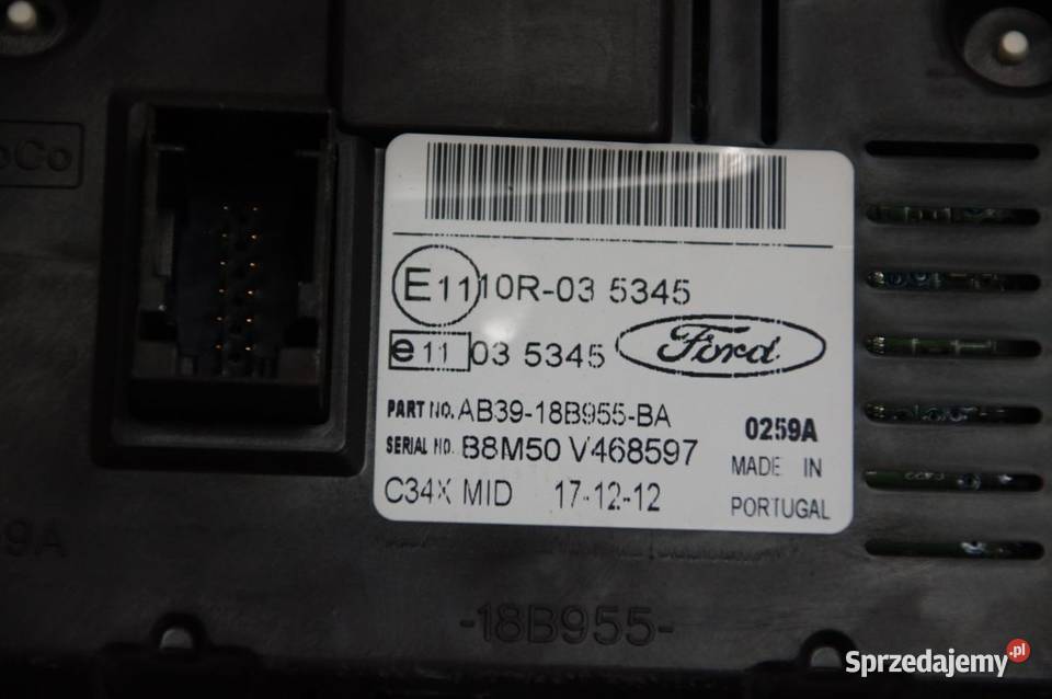 WYŚWIETLACZ PANEL FORD RANGER V AB3918B955BA osobowe Lipno