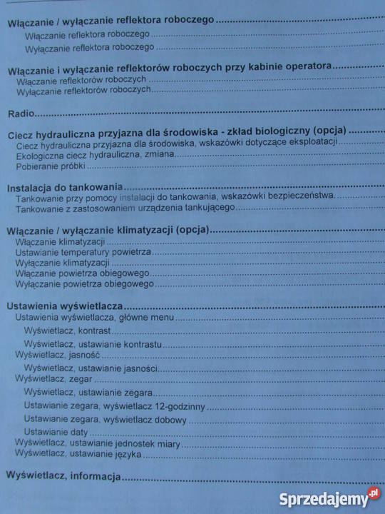 dtr instrukcja obsługi koparka holland mh city i Rok wydania 2008 Szczecin
