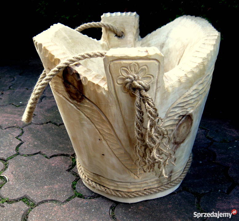 Wiadra drewniane do studni dekoracja ogrodu Żywiec