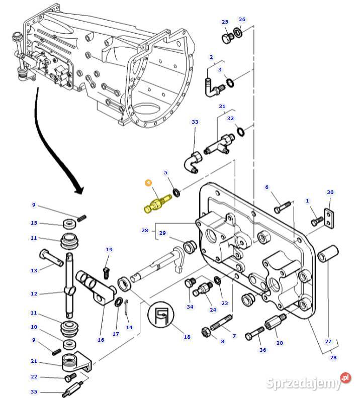 Czujnik skrzyni biegów AGCO Massey Ferguson Białystok sprzedam