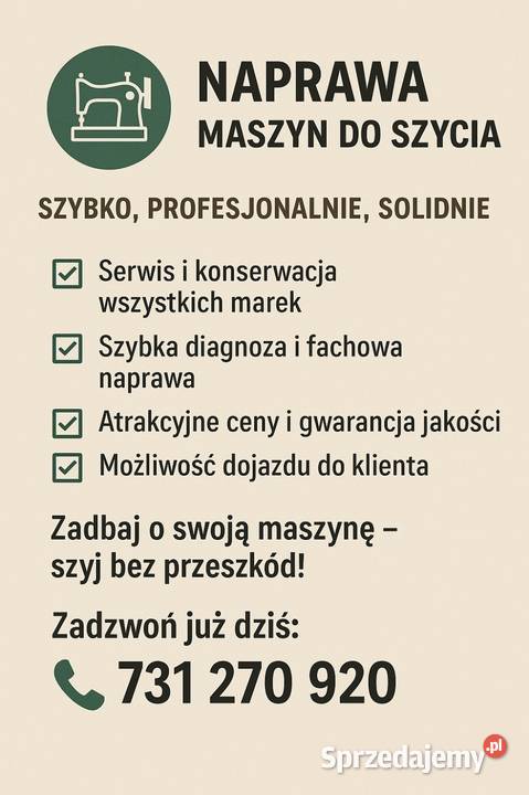 Naprawa maszyn do szycia ŚREM