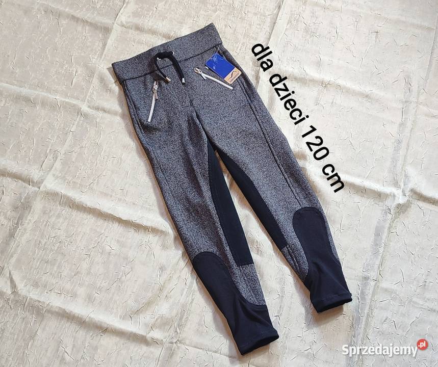 NOWE Bryczesy legginsy jeździeckie dzieci 120 Sport i Wypoczynek Jasień sprzedam