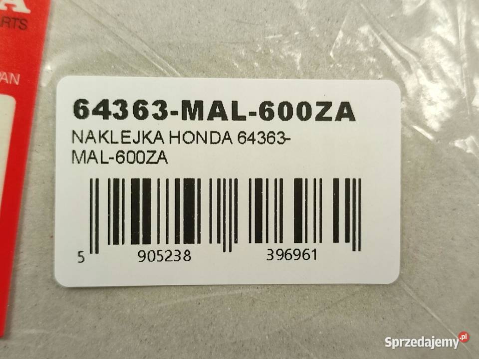 NAKLEJKA LEWY BOCZEK HONDA CBR600F HURRICANE Motoryzacja
