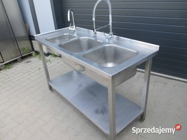 ZLEW GASTRONOMICZNY 3 KOMOROWY Z PÓŁKĄ 1386085 Ostrów Wielkopolski