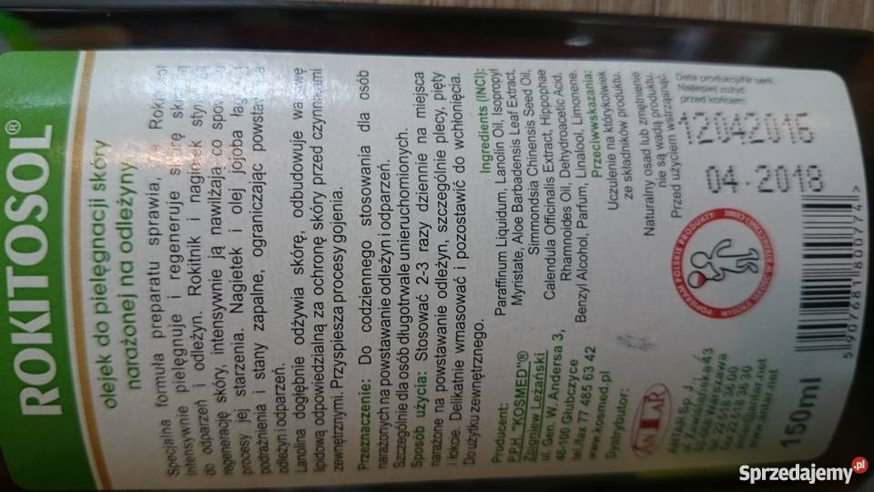 Rokitosol olejek na odleżyny 150ml świętokrzyskie Kielce