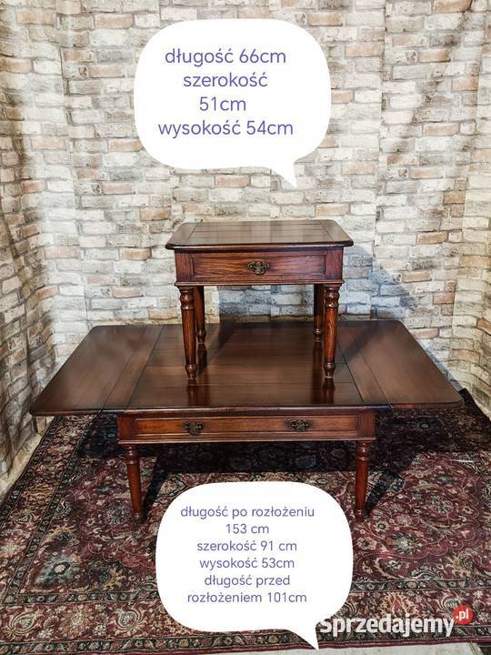 Zestaw pięknych stolików drewnianych sprzedam