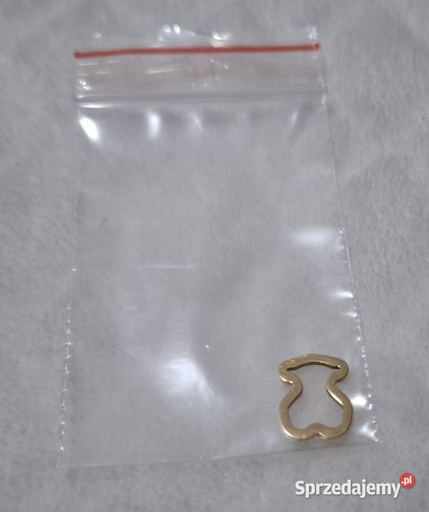 Wisiorek zawieszka misiu kolor złoty 12mm