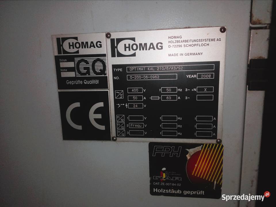 Okleiniarka prostoliniowa Homag Kal 210