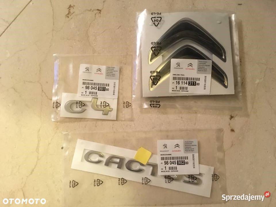 CITROEN CACTUS NAPIS ZNACZEK EMBLEMAT NOWY LOGO Motycz sprzedam