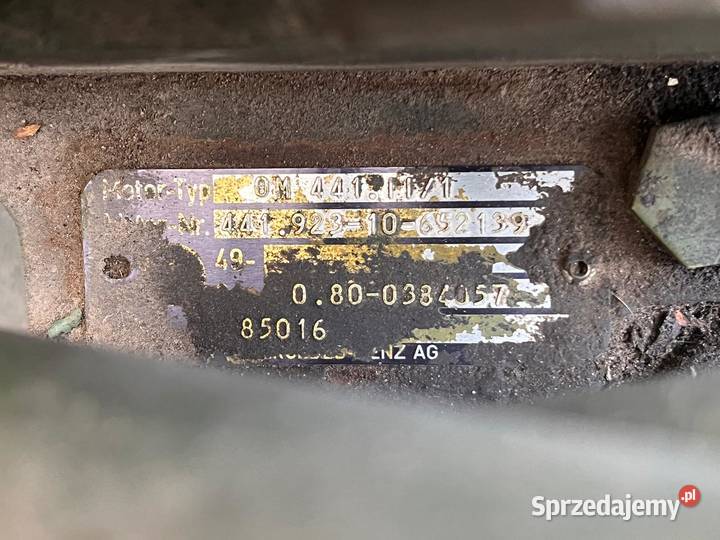 Silnik Mercedes OM 441 II1 ciężarowe mazowieckie Myszyniec