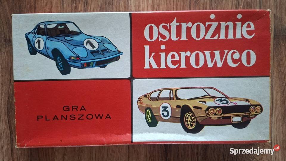 Ostrożnie kierowco gra planszowa z czasów PRLu Dla dzieci Zielona Góra