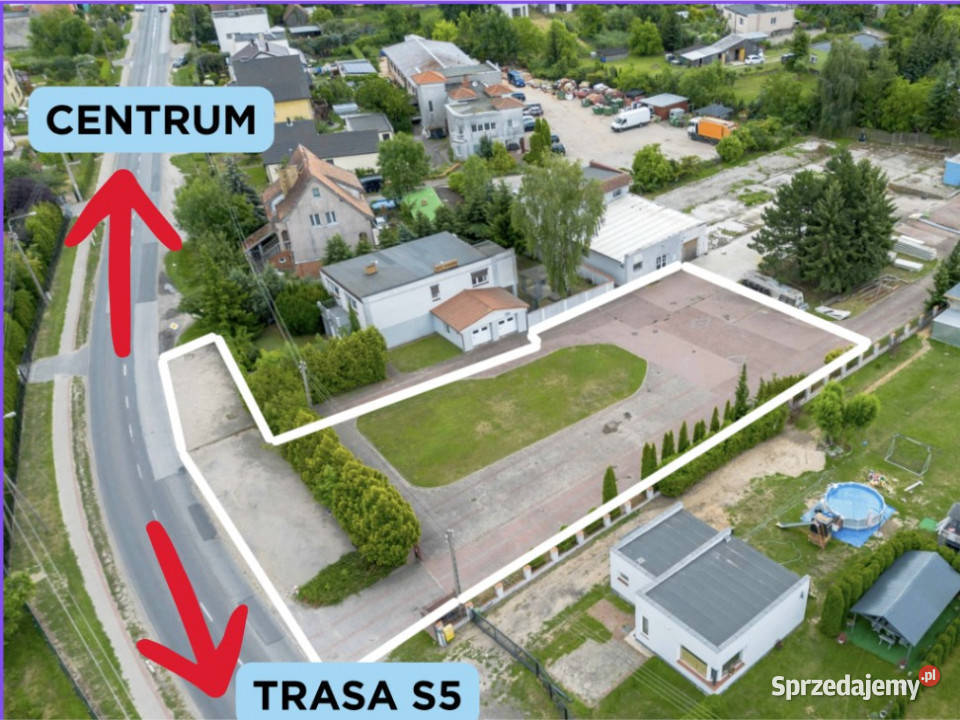 Gniezno Teren usługowy ok 1 200 m z parkingiem Wynajem