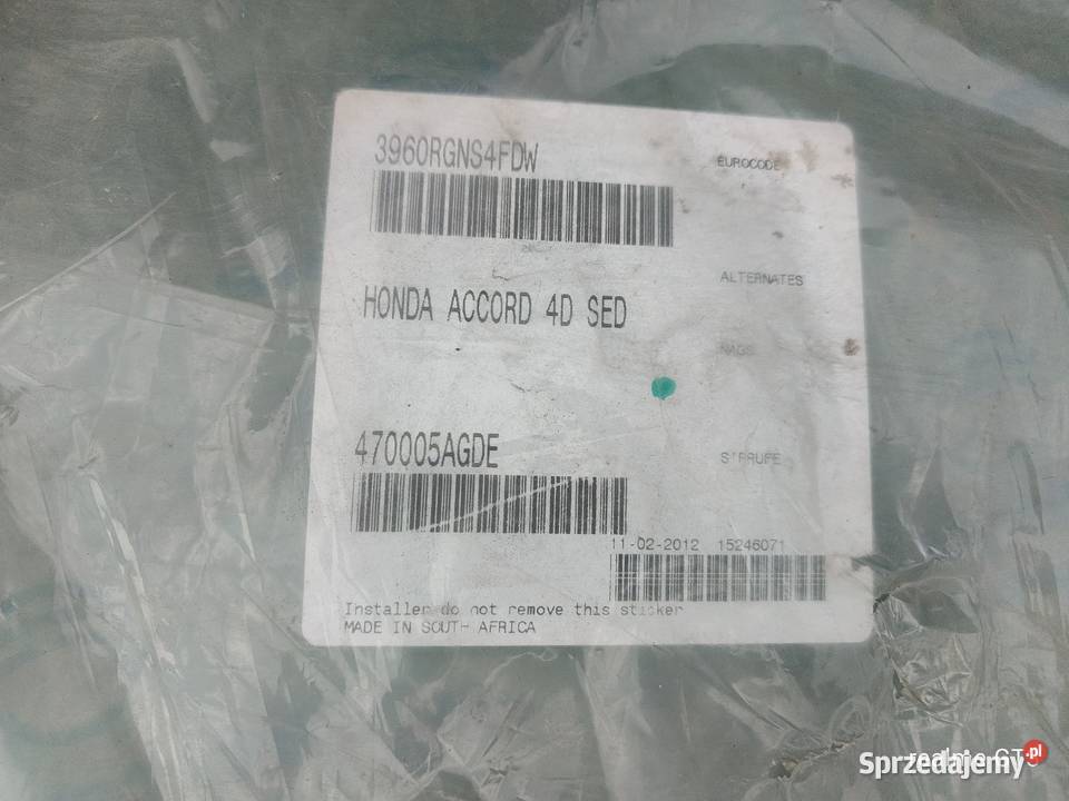 Honda Accord VI Szyba boczna kierowcy i pasażera łódzkie sprzedam