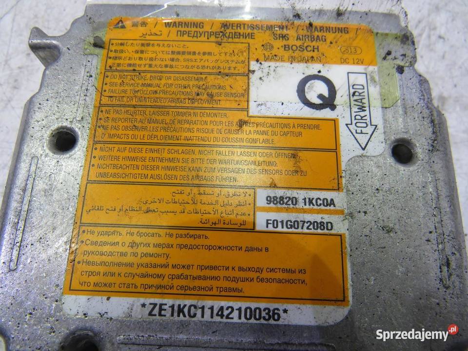 SENSOR AIR BAG AIRBAG NISSAN JUKE 988201KC0A sprzedam