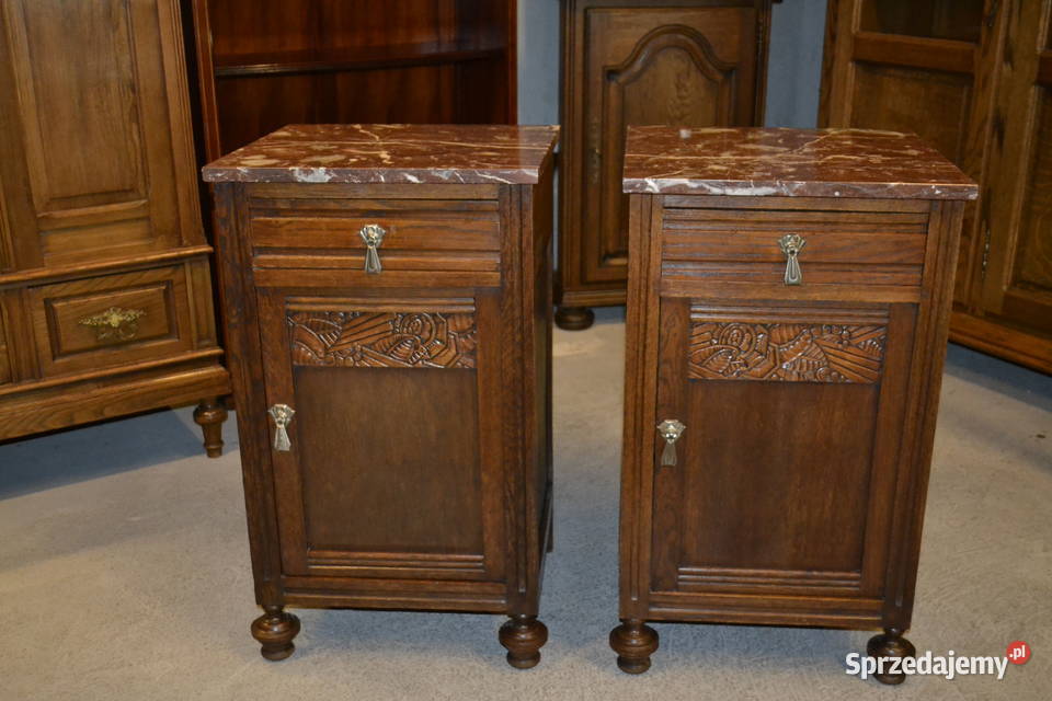 szafki art deco dąb Meble Antyki, Sztuka, Kolekcje Będzin