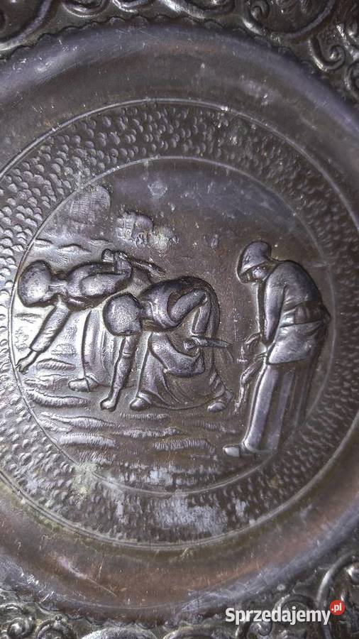 talerz ozdobny metal łódzkie Chorzew