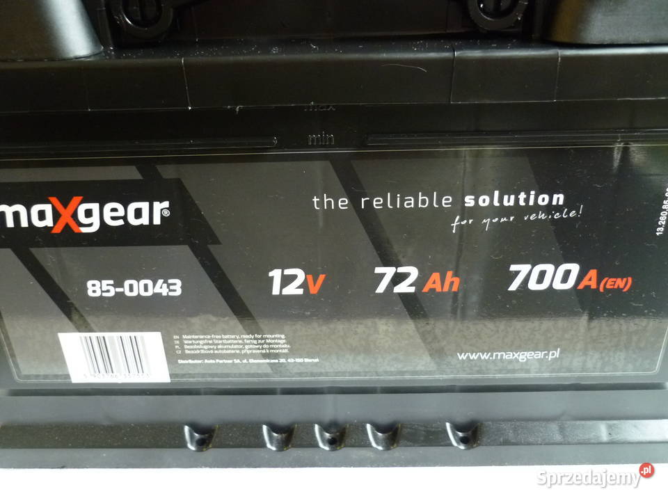 Akumulator MAXGEAR 72AH 700A NOWYgwarancja osobowe wielkopolskie Poznań
