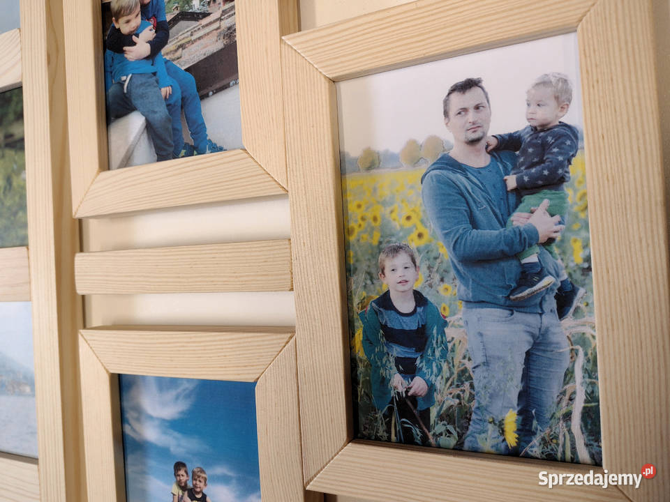 Drewniana Multirama Ramka Na 10 zdjęć 10x15 Katowice