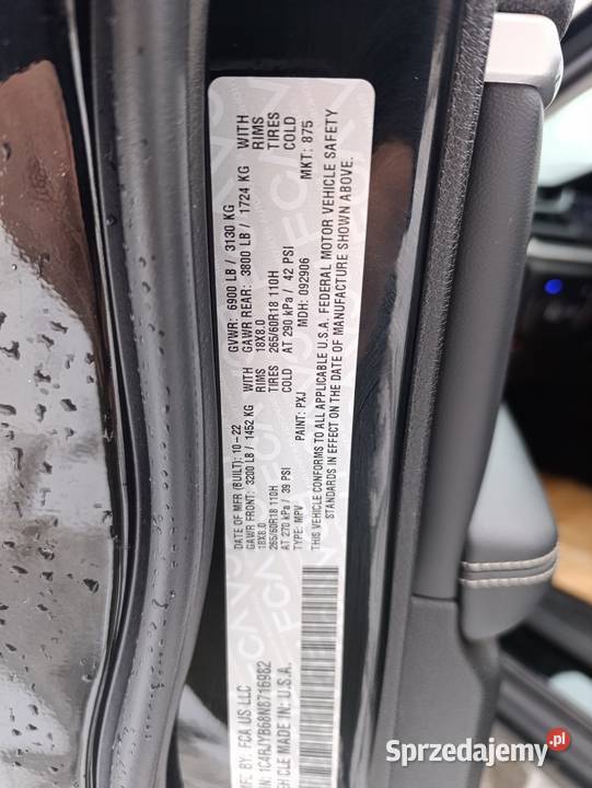 Jeep Grand Cherokee XE HYBRYDA centralny zamek