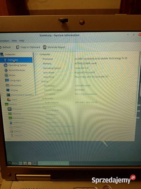 Dell 1501 stan Linux Bielsko śląskie Bielsko-Biała