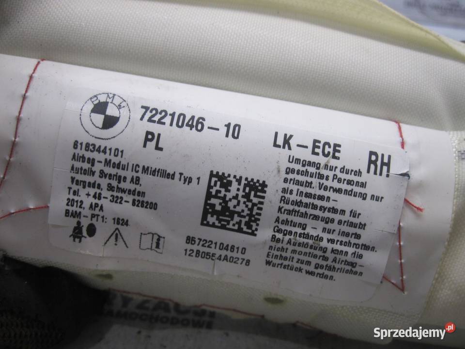 BMW F20 12r kurtyna prawa 7221046