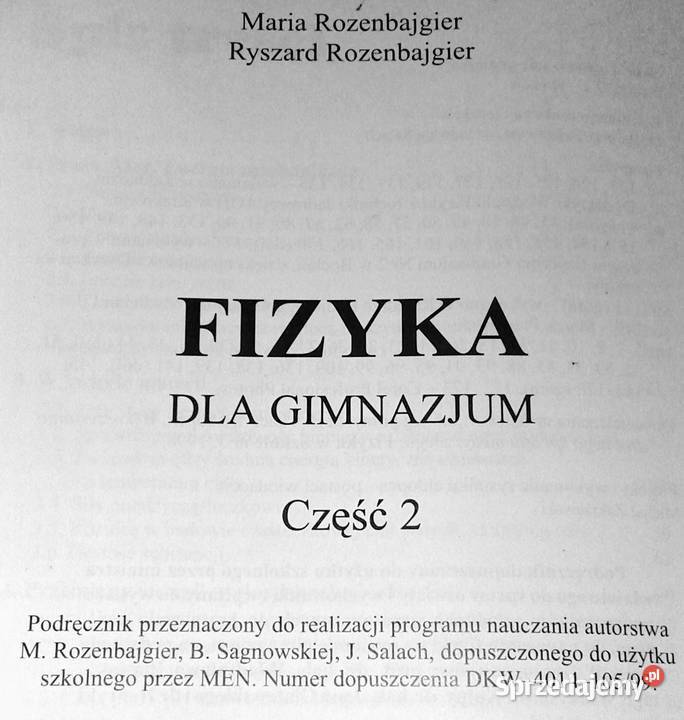 Fizyka gimnazjum Część 2 M Rozenbajger R Chełm