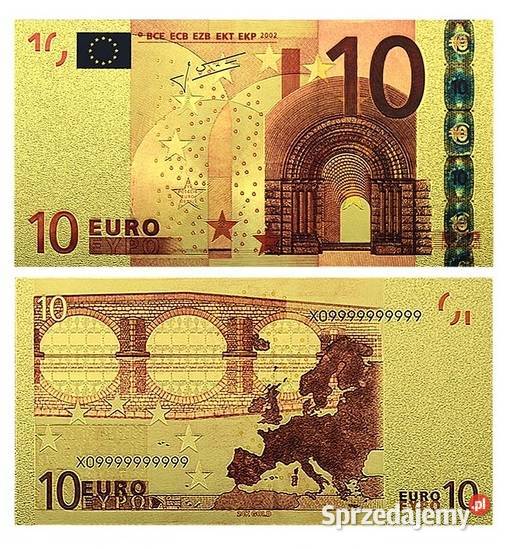 8 x Złoty Banknot Euro 5 10 20 50 100 200 500 Kolekcje śląskie Sosnowiec sprzedam