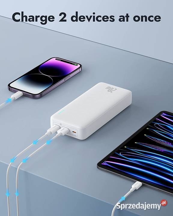 Powerbank Baseus 20000 mAh biały Zawiercie