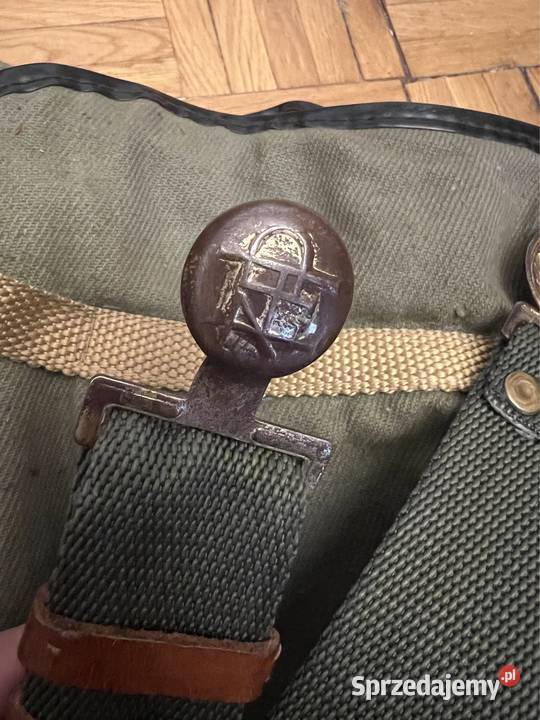 Stary oryginalny plecak harcerski PRL plus pasek Leszno