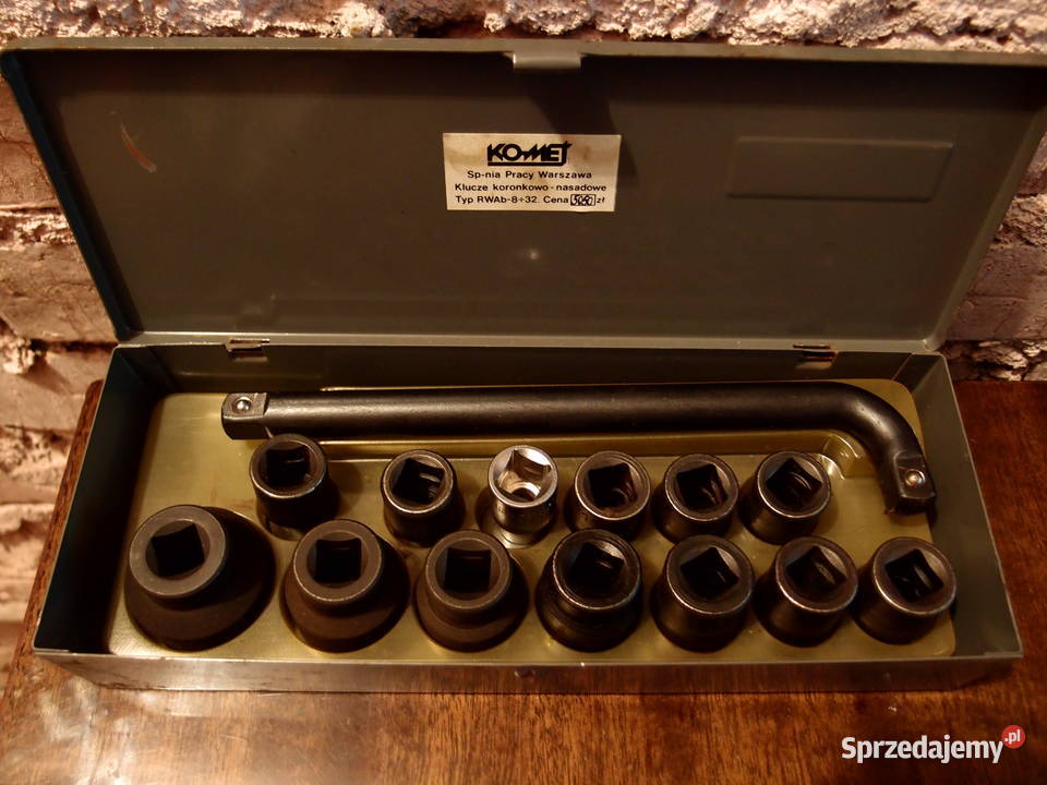 Zestaw kluczy z PRLu Komet Nasadkowo Koronkowe Łódź