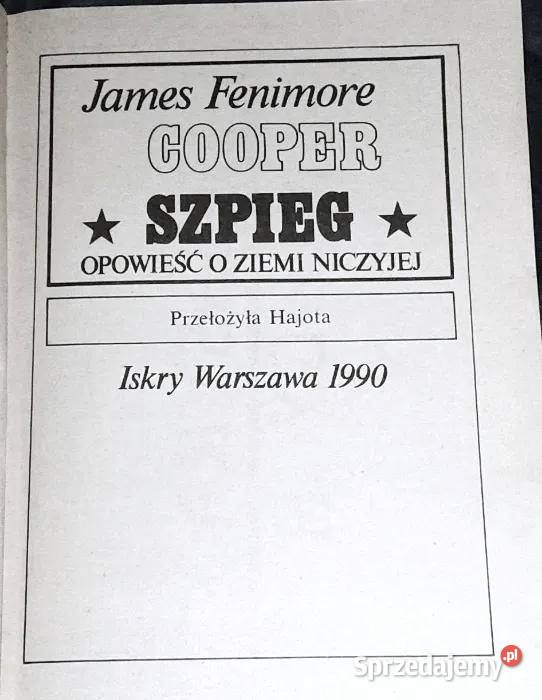 Szpieg James Fenimore Cooper Chełm