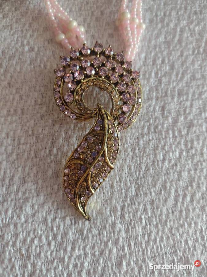 Zestaw biżuterii Naszyjnik Kolczyki perełka małopolskie Kraków