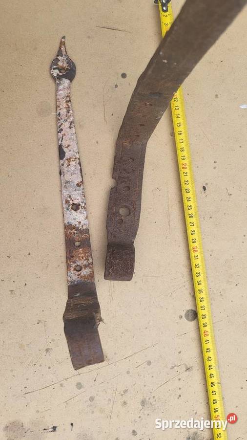 Stare kute zawiasy para zawiasów kutych furtka małopolskie Brzesko