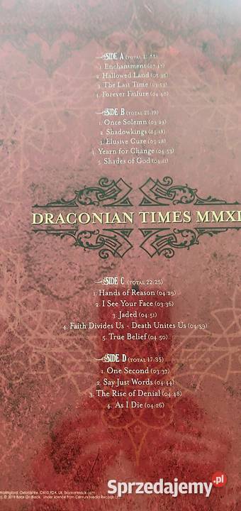 Paradise lost Draconian times live Red Sanok