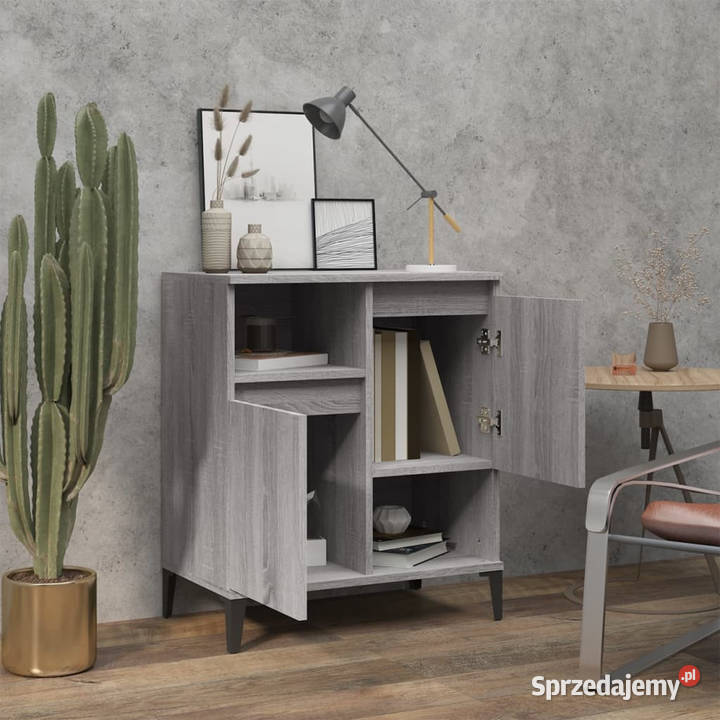 Komoda szary dąb sonoma 60x35x70 materiał
