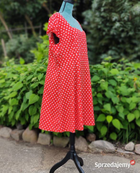 Sukienka retro Dolly and Dotty 48 4XL czerwona Rozmiar 48 Szczecin
