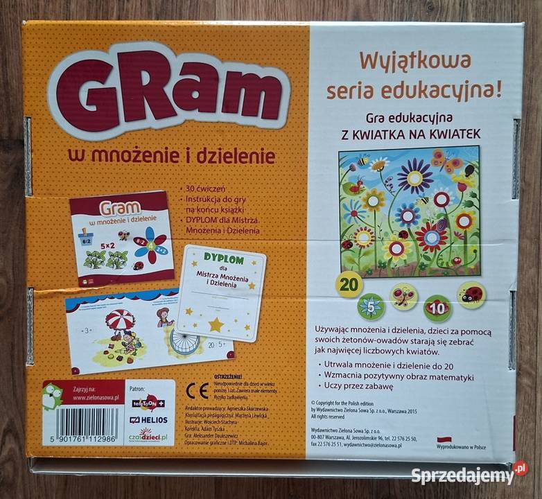 Książka gram w mnożenie i dzielenie gra lubuskie Zielona Góra