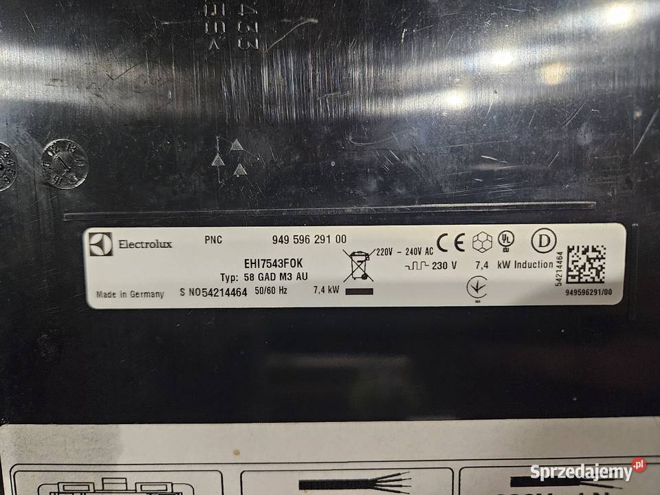 Płyta indukcyjna indukcja electrolux EHI7543FOK Kuchenki i piekarniki lubelskie Parczew sprzedam