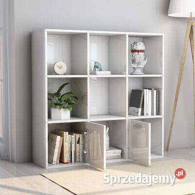 vidaXL Regał biały na wysoki połysk 98x30x98 Warszawa