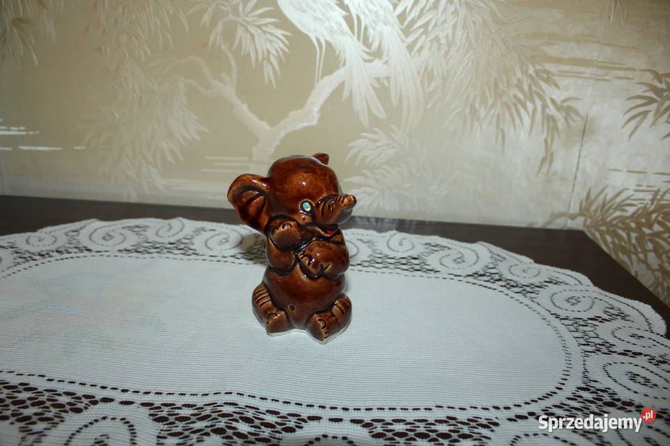 Słonik Porcelit Ceramika metka PRL Chorzów